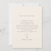 Watercolor Seashells Beach Destination Wedding Dankeskarte (Rückseite)