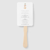 Watercolor Seashells Beach Minimal Wedding Program Fächer (Vorderseite)