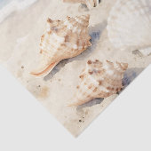 Watercolor Seashells Beach Scene Seidenpapier (Ausschnitt)
