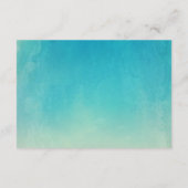 Watercolor Seashells Beach Wedding Empfang Begleitkarte (Rückseite)