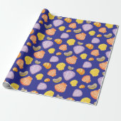 Watercolor Seashells Wrapping Paper Geschenkpapier (Ungerollt)