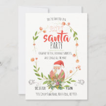 Watercolor Secret Santa Kranz Weihnachten 