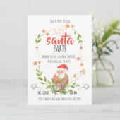 Watercolor Secret Santa Wreath Christmas  Einladung (Stehend Vorderseite)