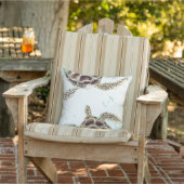 Watercolor-Seeschildkröte-Liebe-Designer Kissen (Stuhl)