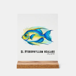 Watercolor Series: Angelfish Acrylschild