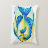 Watercolor Series: Angelfish Dekokissen (Rückseite(Vertikal))