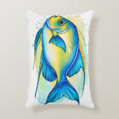 Watercolor Series: Angelfish Dekokissen (Vorderseite(Vertikal))