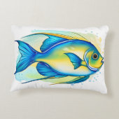 Watercolor Series: Angelfish Dekokissen (Rückseite)