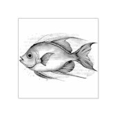 Watercolor Series: Angelfish Gummistempel (Prägung)