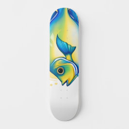 Watercolor Series: Angelfish Skateboard