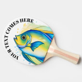 Watercolor Series: Angelfish Tischtennis Schläger (Seitenansicht)