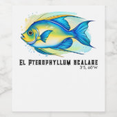 Watercolor Series: Angelfish Weinetikett (Einzelnes Label)