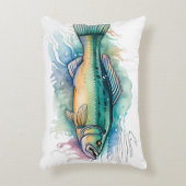 Watercolor Series: Bass Dekokissen (Vorderseite(Vertikal))