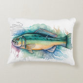 Watercolor Series: Bass Dekokissen (Rückseite)