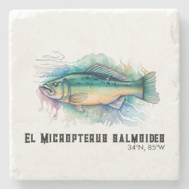 Watercolor Series: Bass Steinuntersetzer