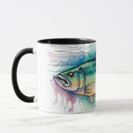 Watercolor Series: Bass Tasse