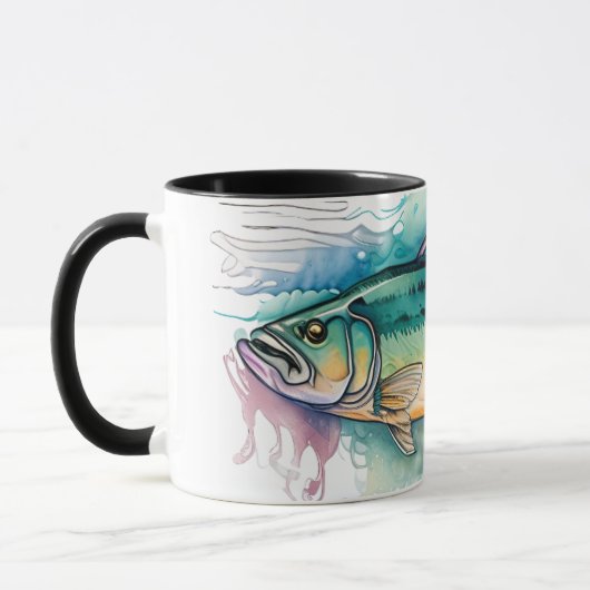 Watercolor Series: Bass Tasse (Links)