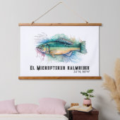 Watercolor Series: Bass Wandteppich Mit Holzrahmen (Schlafzimmer)