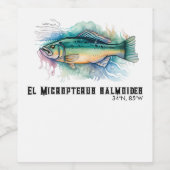 Watercolor Series: Bass Weinetikett (Einzelnes Label)