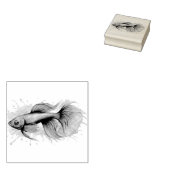 Watercolor Series: Betta Fish Gummistempel (Stempel)