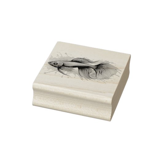 Watercolor Series: Betta Fish Gummistempel (Stempel)