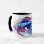 Watercolor Series: Betta Fish Tasse (Vorderseite Links)