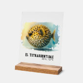 Watercolor Series: Blowfish Acrylschild (Winkel)