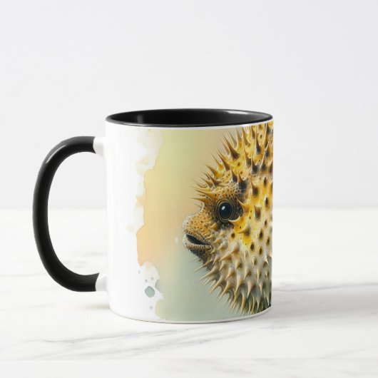 Watercolor Series: Blowfish Tasse (Links)