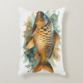 Watercolor Series: Carp Dekokissen (Vorderseite(Vertikal))