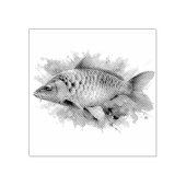 Watercolor Series: Carp Gummistempel (Prägung)