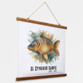 Watercolor Series: Carp Wandteppich Mit Holzrahmen (Gewinkelt)