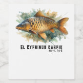 Watercolor Series: Carp Weinetikett (Einzelnes Label)