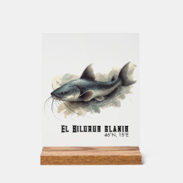 Watercolor Series: Catfish Acrylschild