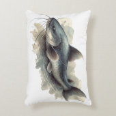 Watercolor Series: Catfish Dekokissen (Vorderseite(Vertikal))