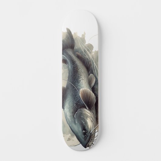 Watercolor Series: Catfish Skateboard (Vorderseite)