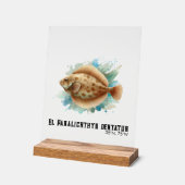 Watercolor Series: Flounder/Flatfish Acrylschild (Winkel)