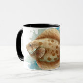Watercolor Series: Flounder/Flatfish Tasse (Vorderseite Links)