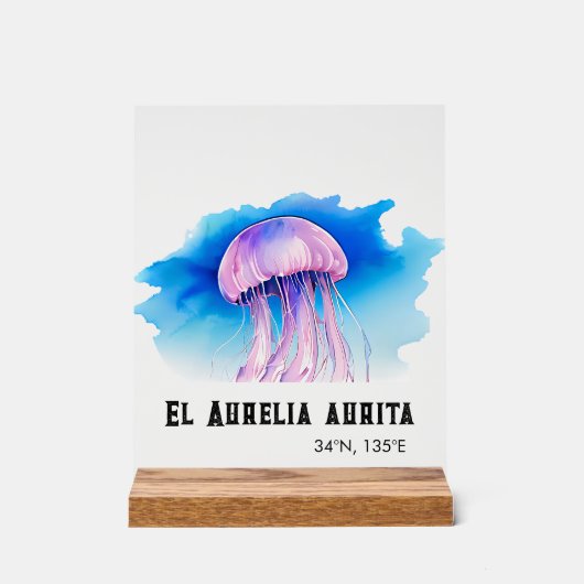 Watercolor Series: Jellyfish 2 Acrylschild (Vorderseite)