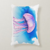 Watercolor Series: Jellyfish 2 Dekokissen (Vorderseite(Vertikal))