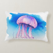 Watercolor Series: Jellyfish 2 Dekokissen (Rückseite)