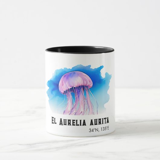 Watercolor Series: Jellyfish 2 Tasse (Zentrum)