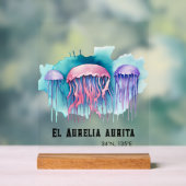 Watercolor Series: Jellyfish Acrylschild (Neutral)