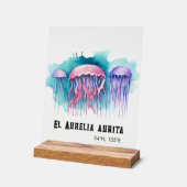 Watercolor Series: Jellyfish Acrylschild (Winkel)