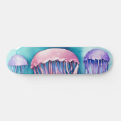 Watercolor Series: Jellyfish Skateboard (Horizontal)