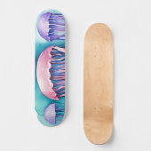 Watercolor Series: Jellyfish Skateboard (Vorderseite)