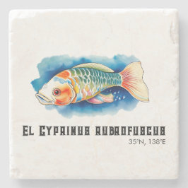 Watercolor Series: Koi Fish Steinuntersetzer