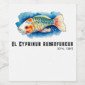 Watercolor Series: Koi Fish Weinetikett (Einzelnes Label)