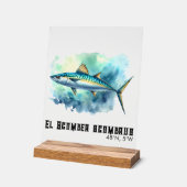 Watercolor Series: Mackerel Acrylschild (Winkel)