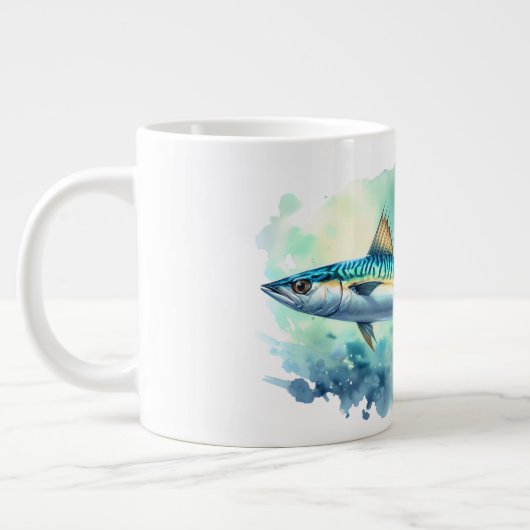 Watercolor Series: Mackerel Jumbo-Tasse (Links)