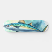 Watercolor Series: Mackerel Skateboard (Horizontal)
